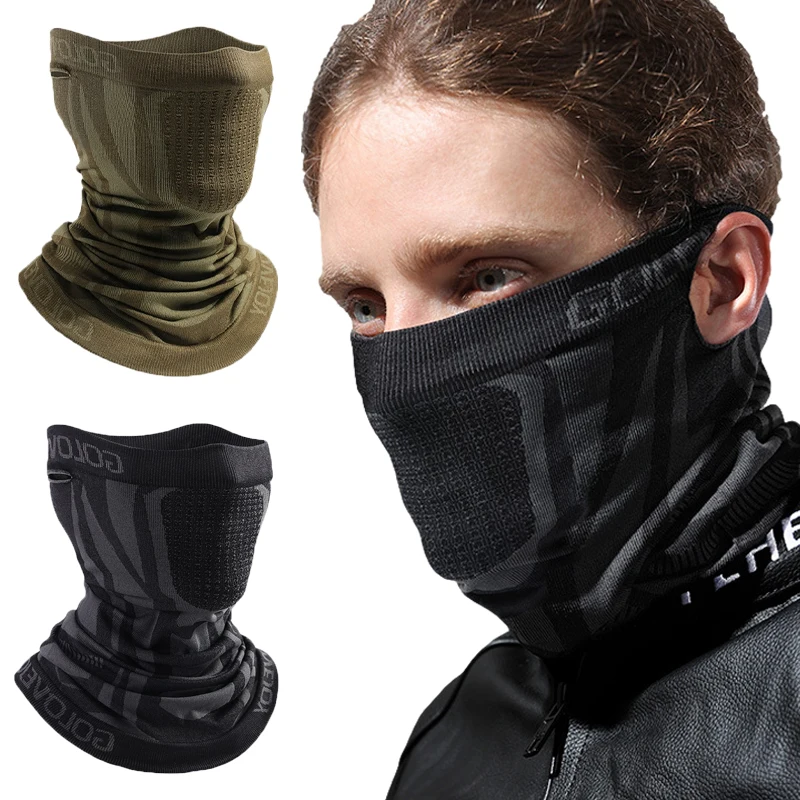 Cycling Thermal Face Mask Outdoor Windproof Neck Warm Motorcycl Liner Soft Breathable Skiing Balaclava Mask Scarf Men Women Wrap fashion winter thermal fleece balaclava full face mask skiing cap bandana hat windproof snowboard scarve women s men helmet cap