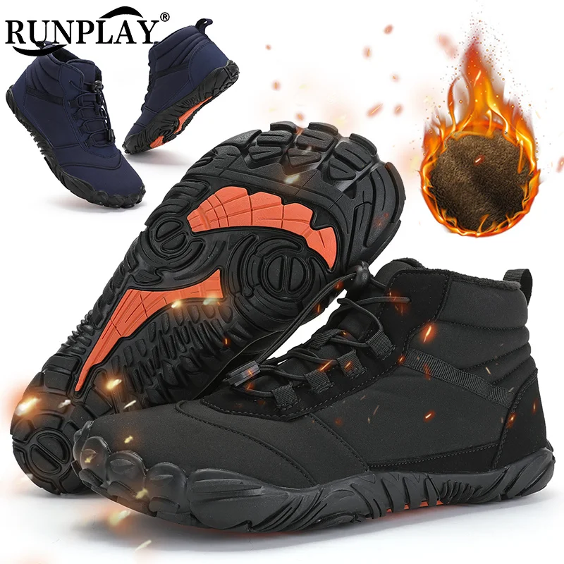 Men-Women-Winter-Snow-Barefoot-Boots-Keep-Warm-Cotton-Shoes-High-Ankle