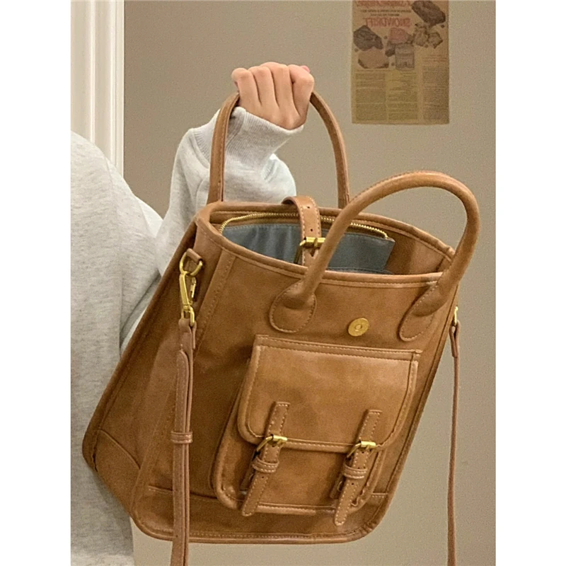 

Luxury Brand Women Shoulder Bag Belt Buckle Multi Pocket Mouth Famous Designer Women Handbag Vintage Fashion Messenger Bag 2022