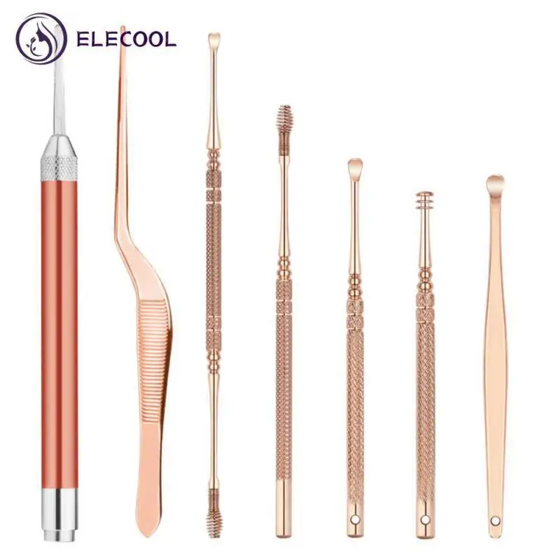 

Visual Ear Scoop Smooth Ear Spoon Comprehensive Tool Kits Gently Flick The Ear Canal Rose Gold Ear Cleaner Spoon Home-appliance
