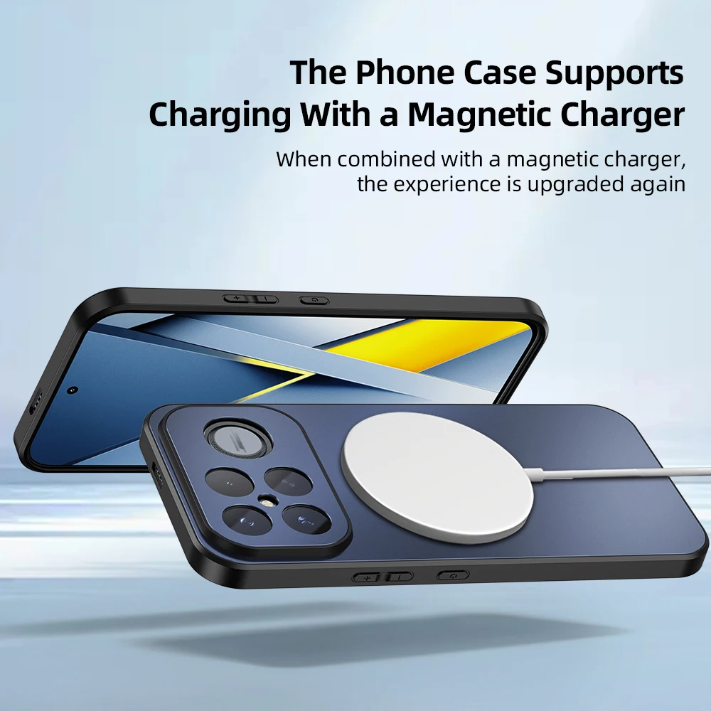 Luxury Matte Magnetic Wireless Charging Frosted Phone Case