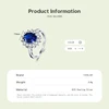 YANLOK Oval 925 Sterling Silver 5A Cubic Zirconia Multi-Color Flower shaped Engagement Ring for Women  Fine Jewelry Gift 3
