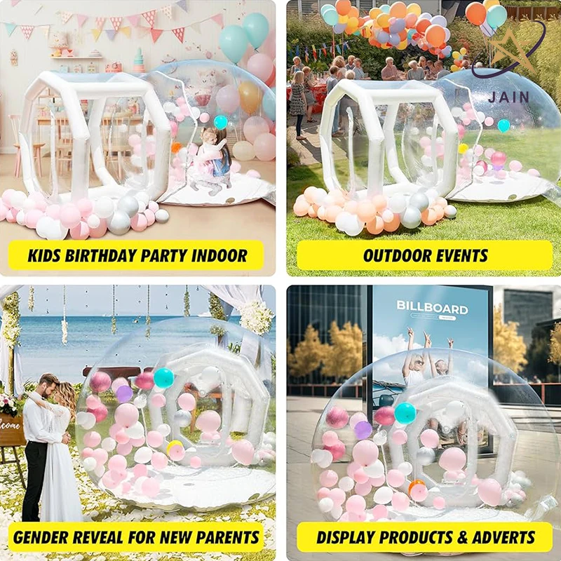 Inflatable bubble tent house blower for kids transparent dome tent for indoor outdoor party celebrations events 10ft