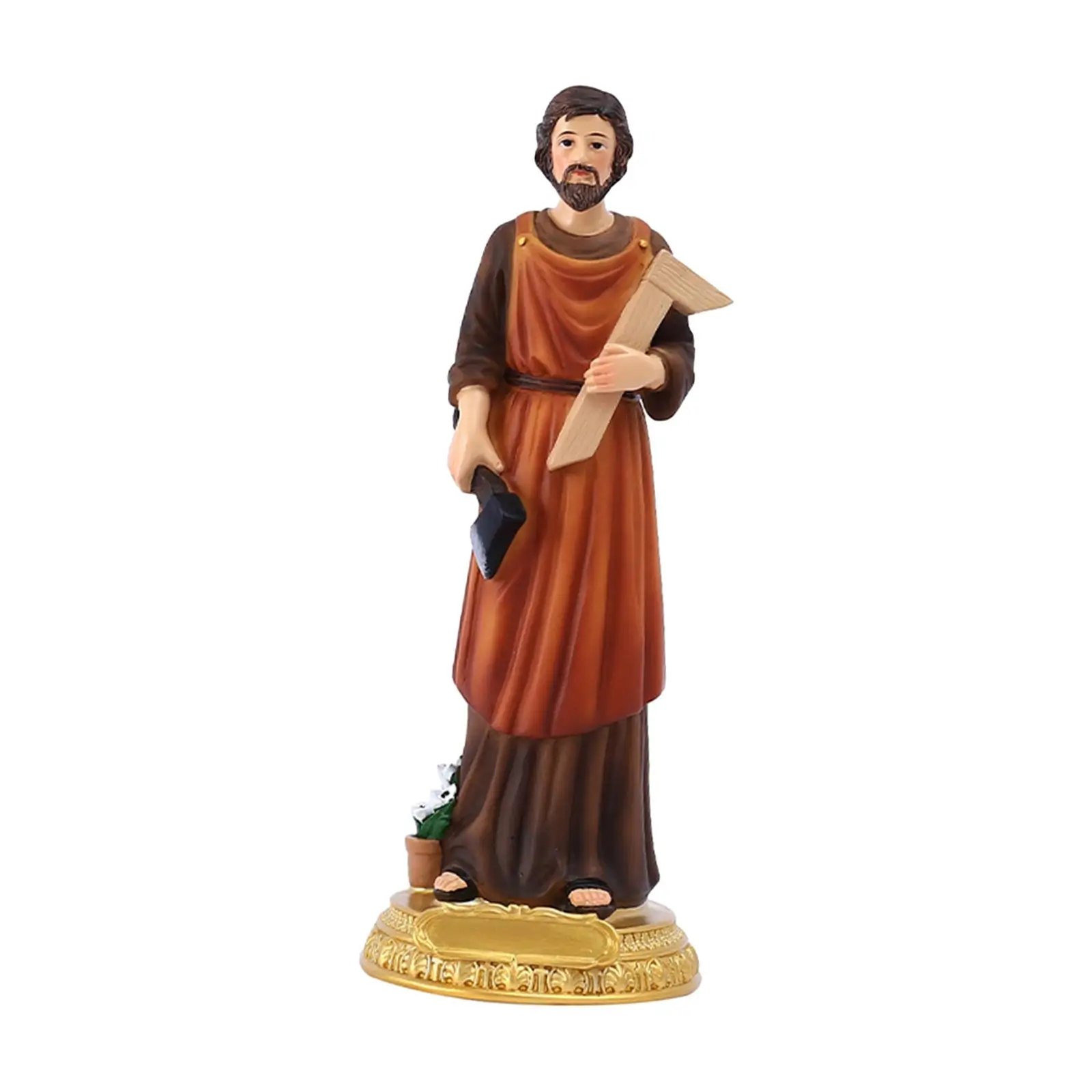 ST Joseph Statue Saint Joseph Figurine Christian Decorative Indoor Decoration Catholic Decor Ornament Sculpture Worker Figure