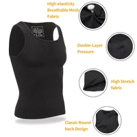 Hommes minceur corps Shaper Shapewear Abs ventre Compression chemise pour cacher la gynécologie Moobs entraînement débardeurs sous-vêtements 5