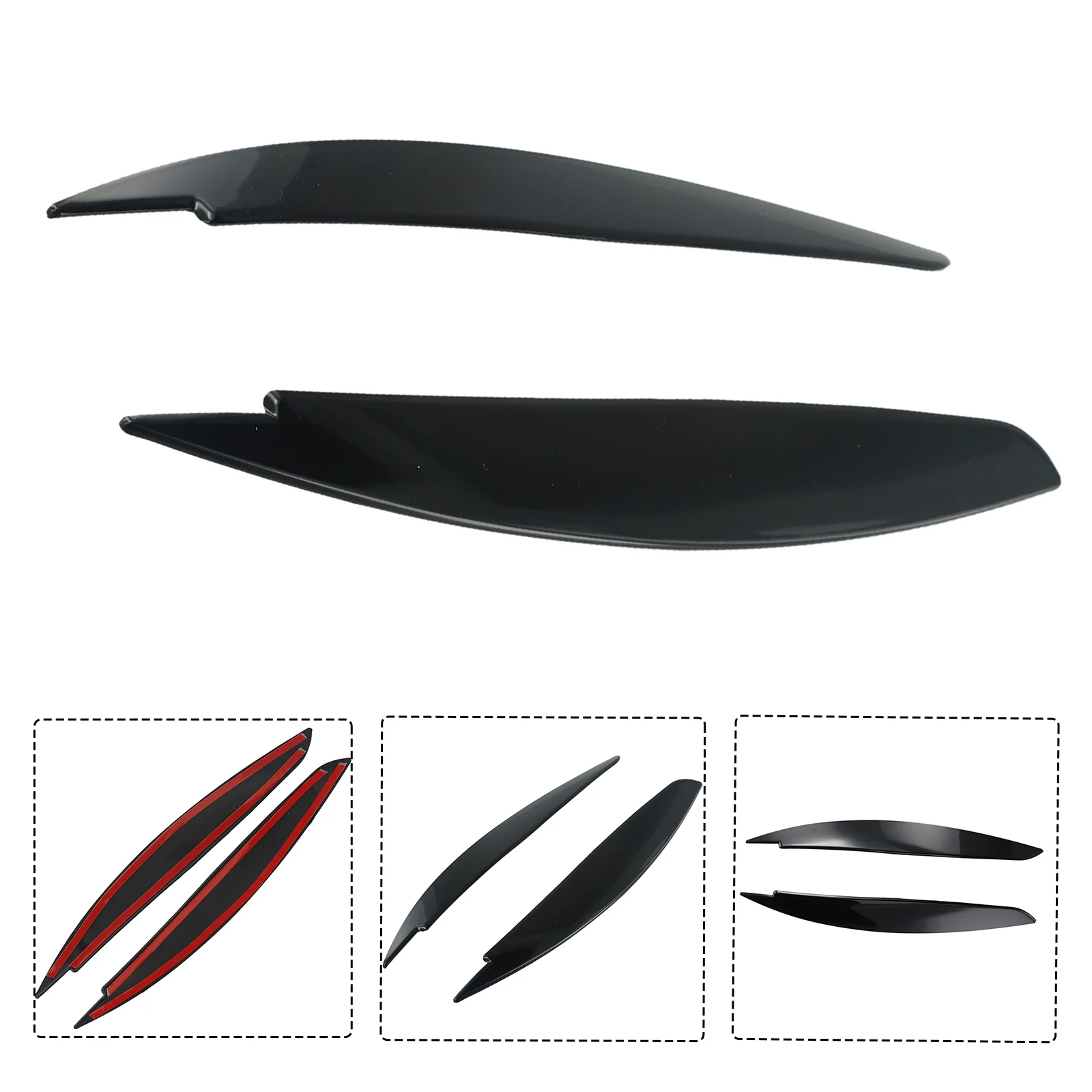 

2Pcs Car Headlight Eye Lid Covers Black Trim ABS Carbon Fiber Eye-catching For BMW 1 Series E87 E88 E81 E82 Eyelids Brow Kits