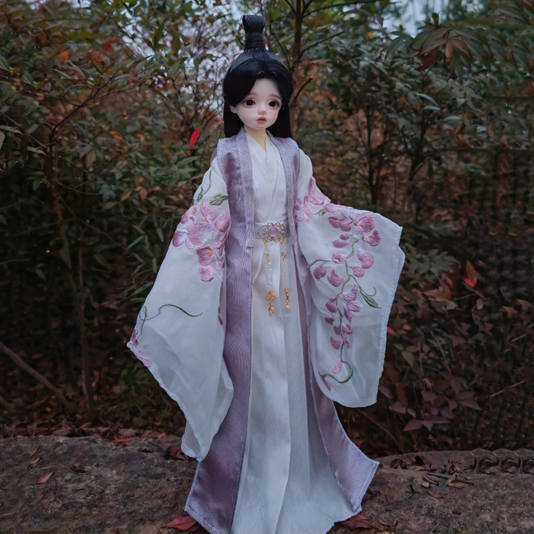 

1/6 1/4 1/3 Scale Ancient Costume BJD Hanfu Long Robe Warrior Outfit For YOSD MSD SD13 ID75 Uncle Doll Clothes Accessories A1861