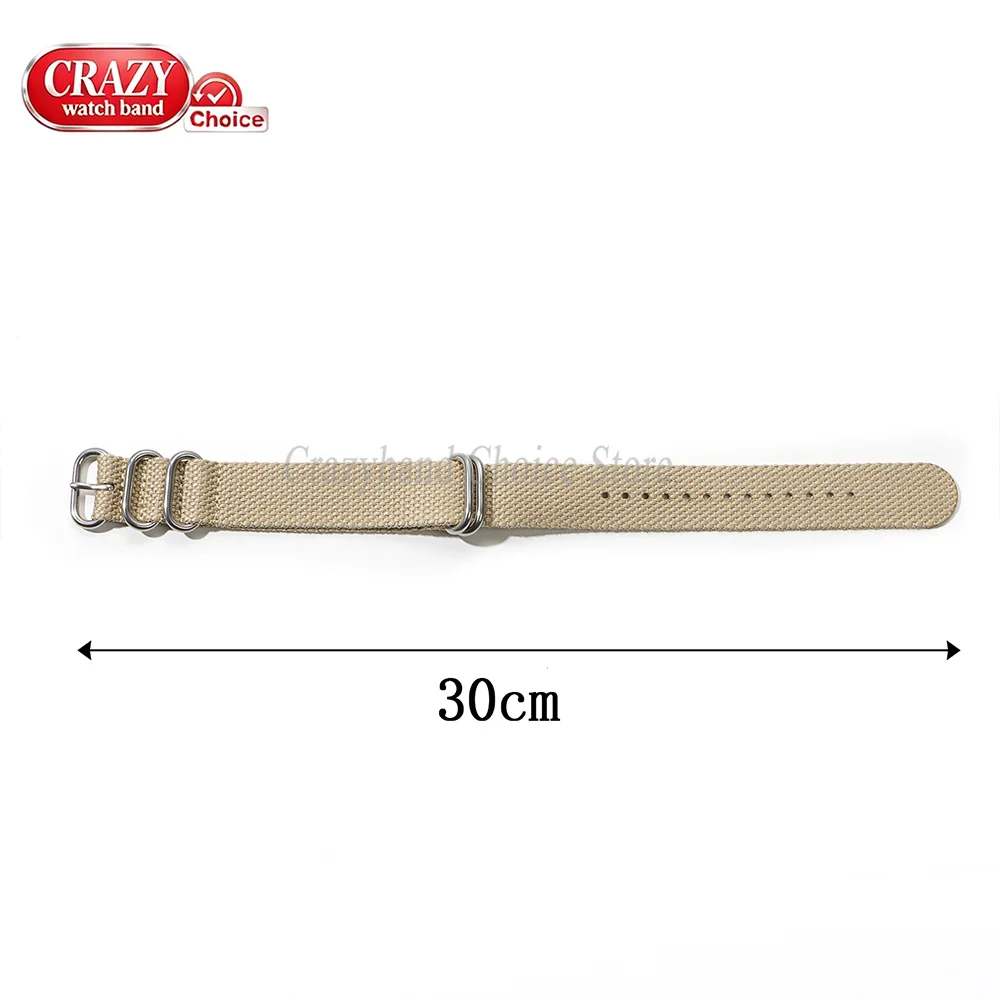 Universal Fabric Nylon Loop Watch Band with Metal Ring Buckle - Soft Sports Bracelet