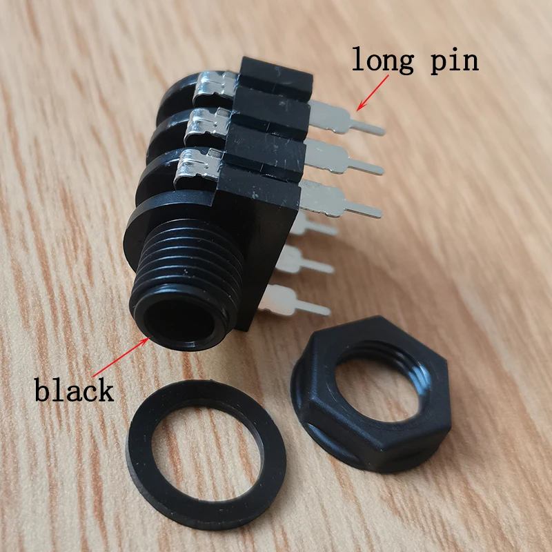2-5 stücke Dual Kanal 6,35mm Stereo Buchse 6,5 Mikrofon Audio Jack 6pin Löten PCB Board Für lautsprecher Karaoke Ausrüstung – Detail 6