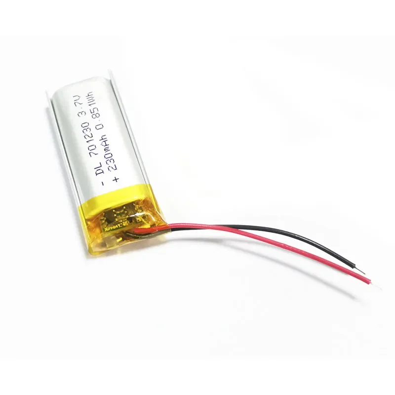 

3.7V 230mAh 701230 071230 Rechargeable Lithium Polymer Battery For MP3 MP4 MP5 GPS PDA Bluetooth Headset Smart Watch Lipo Cell