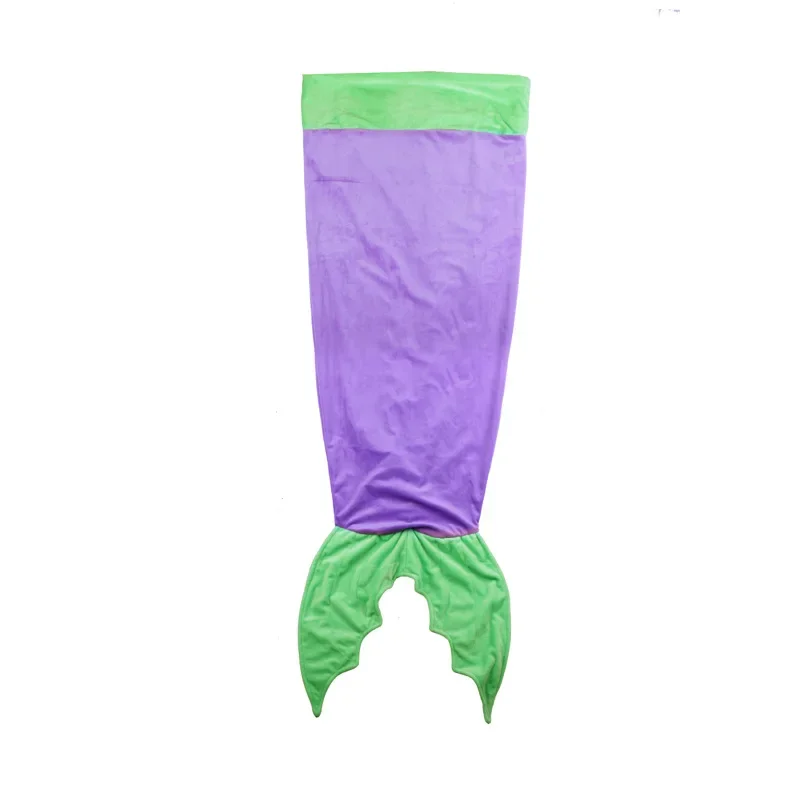 Warm Coral Fleece Cocoon Style Sleep Bag for Boys And Girls Baby Fish Tail Design Four Season Children's Clothing Ins Style
