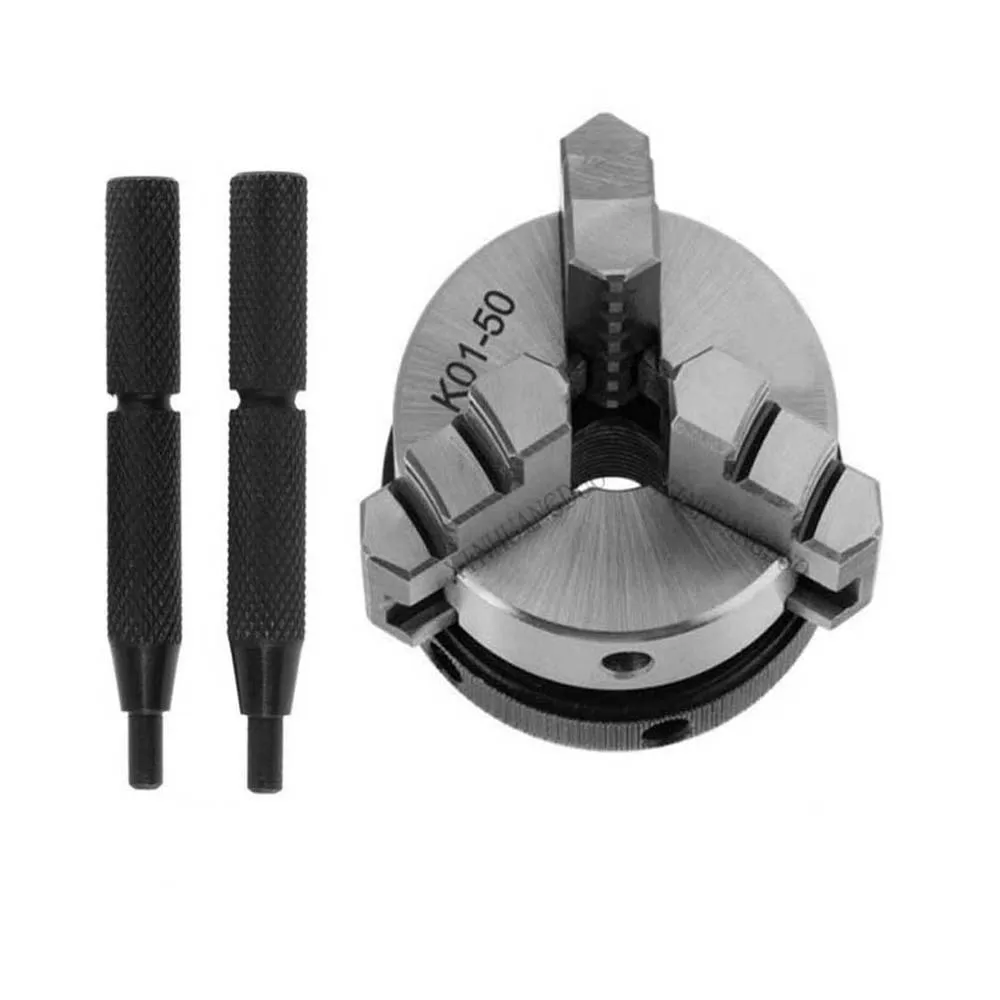 50mm Mini 4-Jaw Self-Centering Chuck – M14 Thread Lathe Chuck With 2 Lock Rods