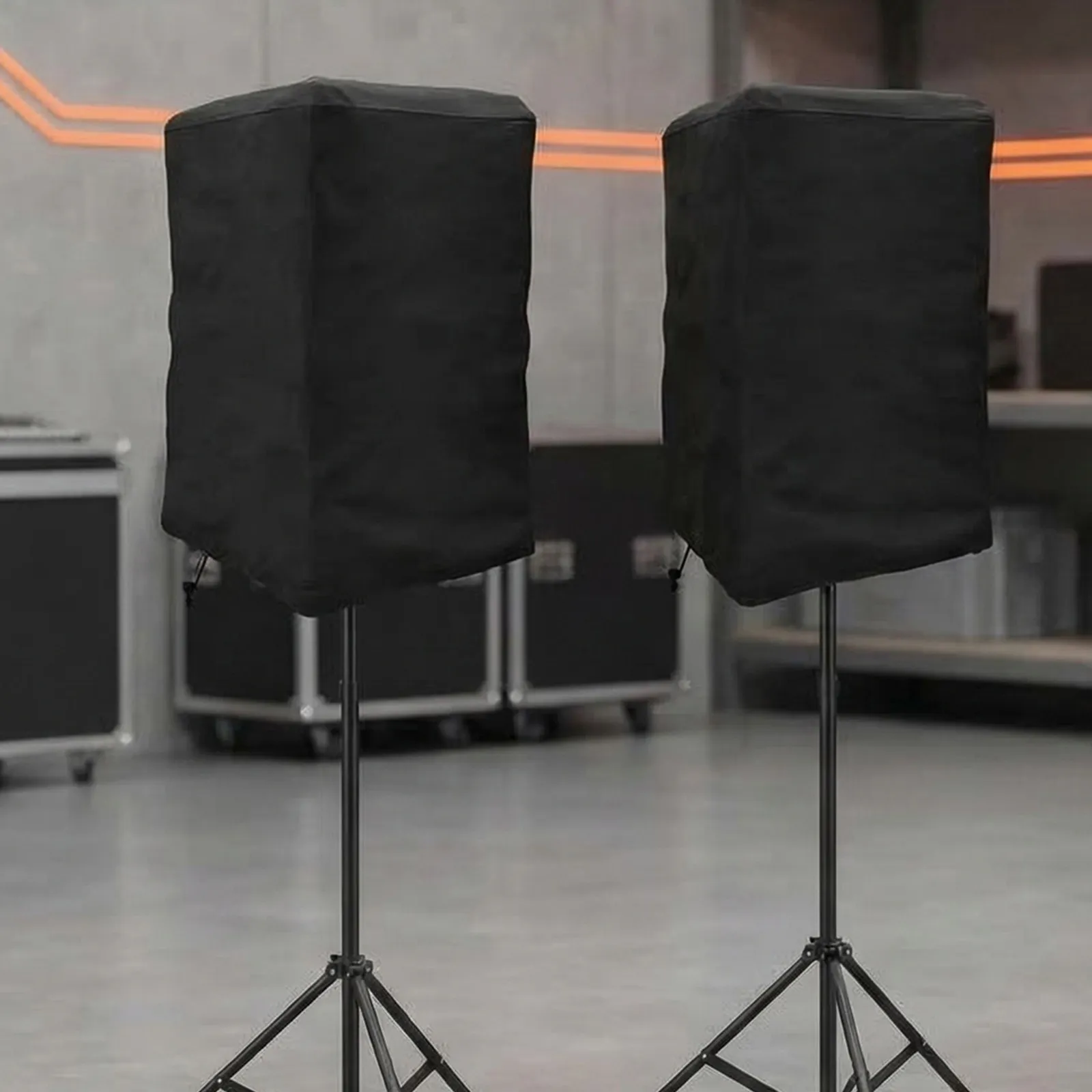 2Pcs 야외 스피커 보호 커버 방수 방진 헤비 듀티 옥스포드 천 Pa Dj 스테레오 장비 보트 가든 파티오