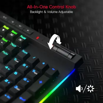 Redragon K580 PRO Wireless RGB Gaming Keyboard, 3-Modes 104 Keys Mechanical Keyboard Hot-Swap Socket, Linear Red Switch 4