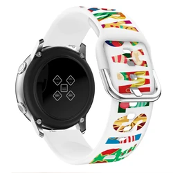 Festive Christmas Style Silicone Wristband - 20mm/22mm Adjustable Strap - Strap width 22mm (Colorful Christmas)