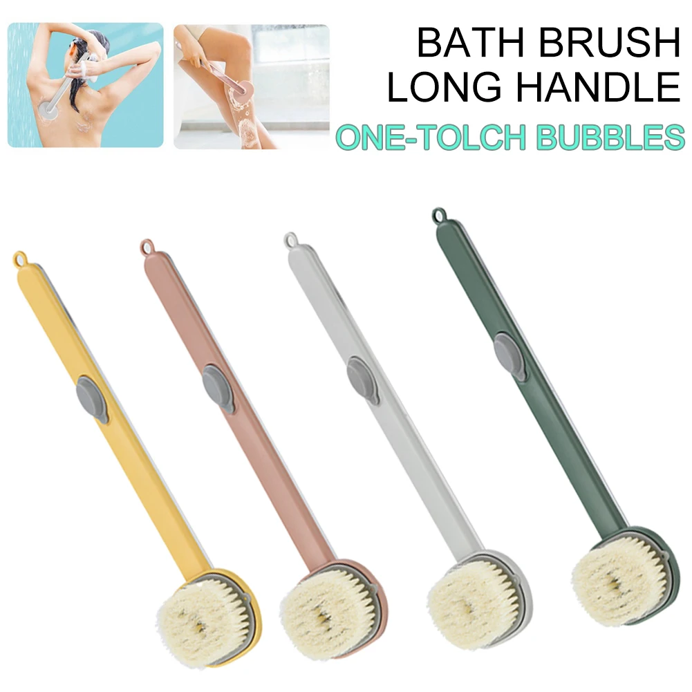 

4PCS Long Handle Liquid Bath Brush Household Bathroom Products Exfoliating Scrub Skin Massager Bathroom Brush