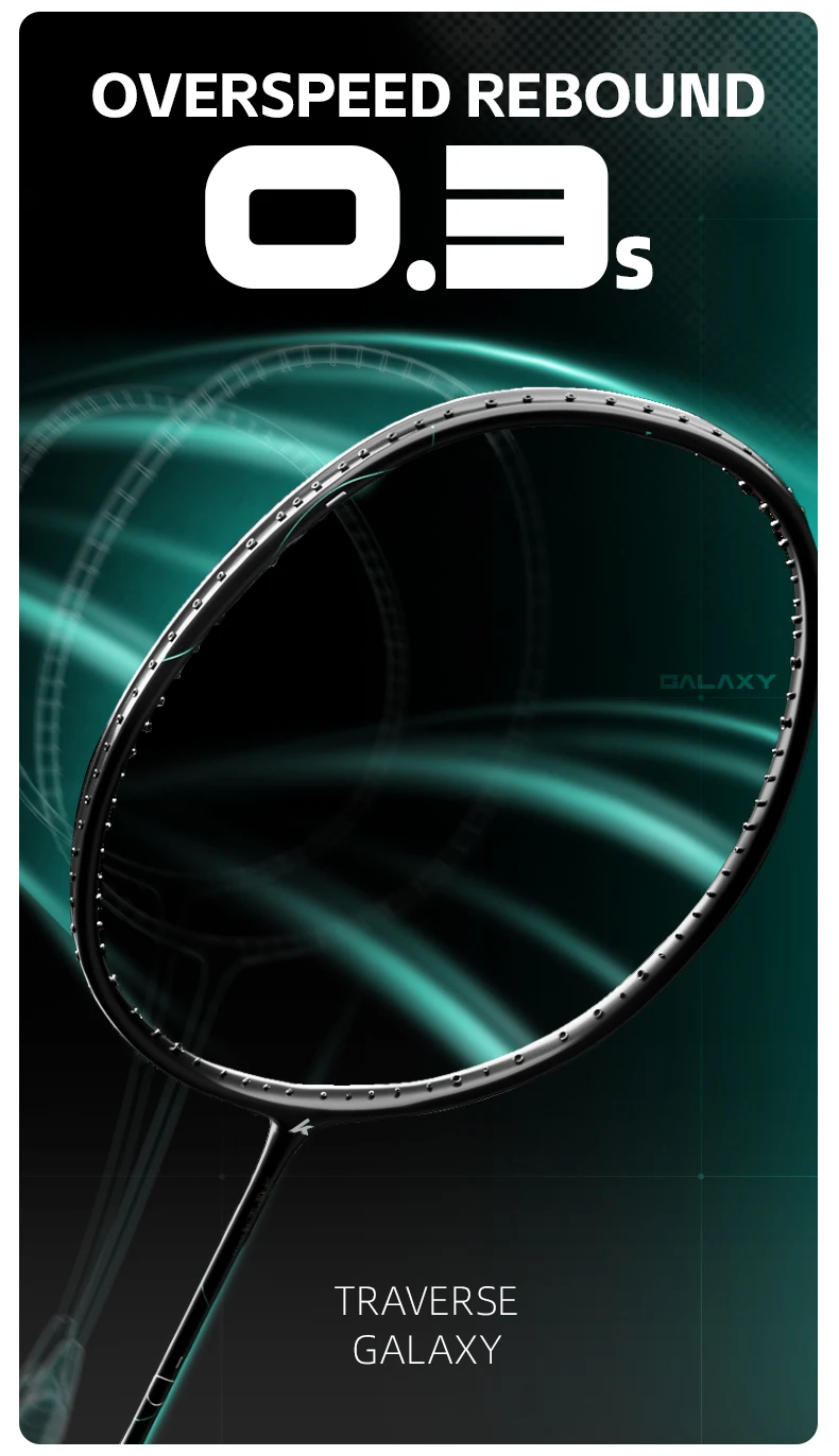 Kawasaki TRAVERSE·GALAXY Badmintonschläger 2025, EUROPÄISCHES PRODUKT, DESIGN AWARD, professionelles Offensive-Racette-Badminton – Detail 4