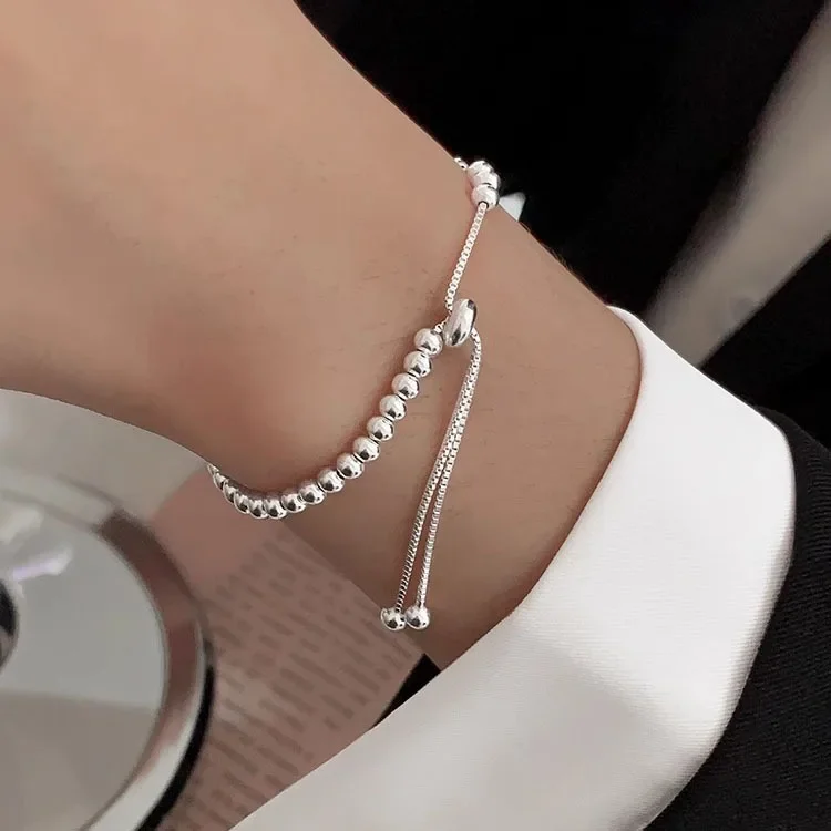 925 Sterling Silver Beautiful Bead Bracelets For Women