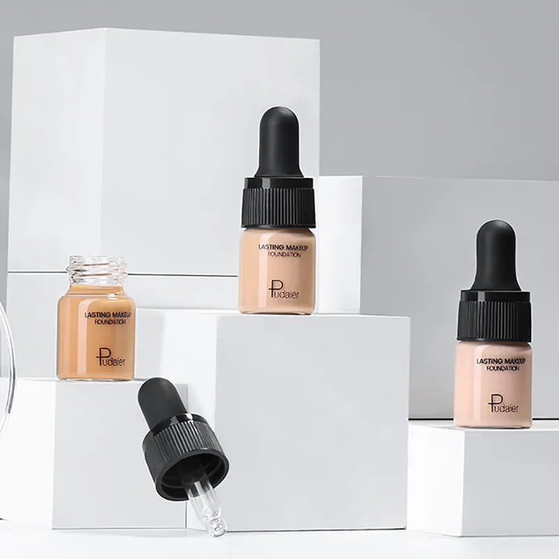 

5ml Mini Liquid Foundation Full Coverage Concealer Cream Oil-control Moisturizer Contour Matte Breathable Base Makeup Foundation