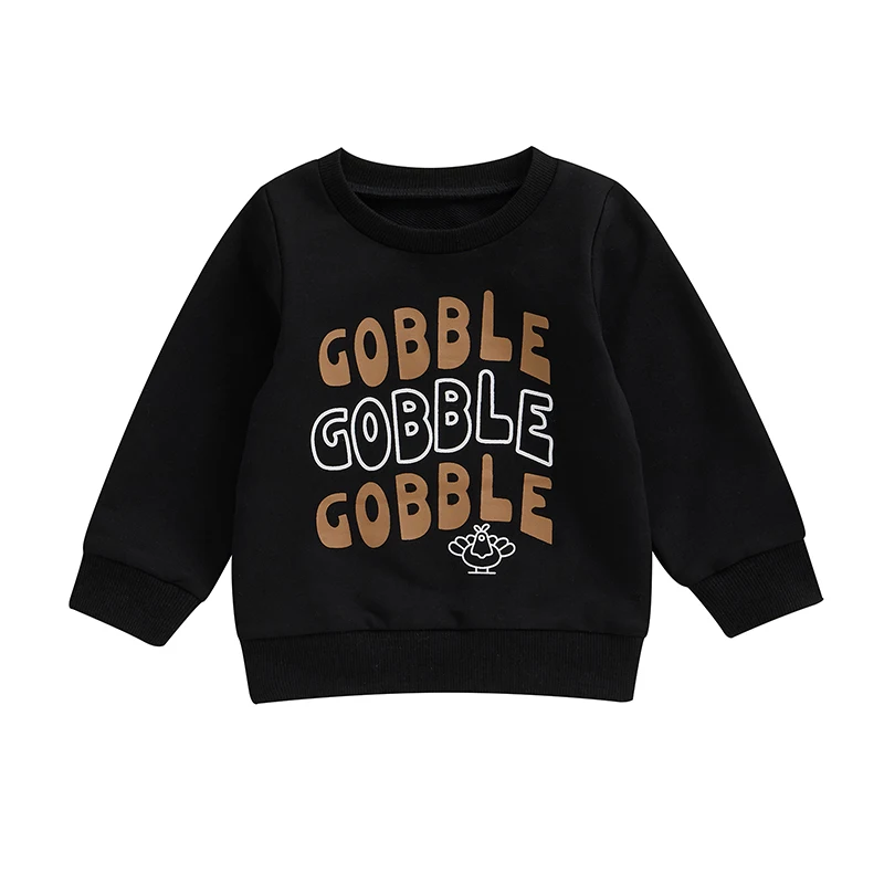 

Свитшоты для малышей мальчиков на День Благодарения с длинным рукавом с надписью Женский пуловер с круглым вырезом Топы Рубашки