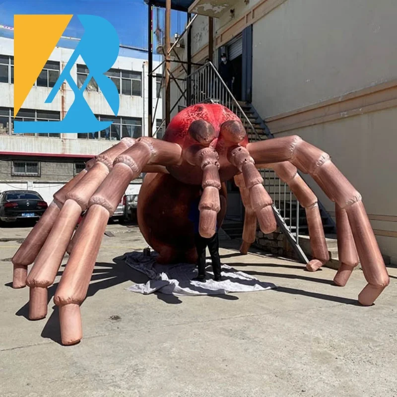 Custom Made Halloween Supplies Giant Inflatable Spider for Event Space Toys 2