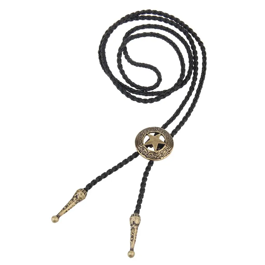 

Oval Pendant Tie With Oval Shaped Rhodium-plated Braided Bolo