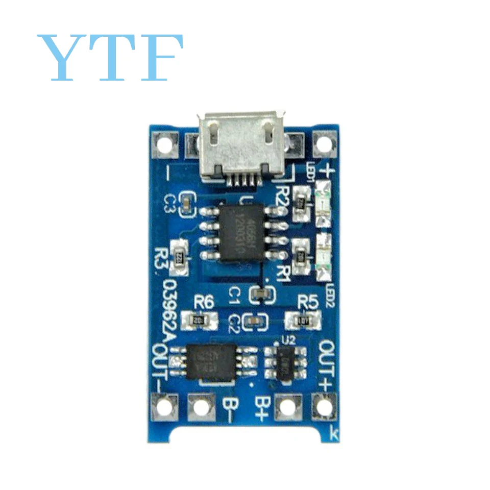 10/100pcs 5V 1A ����ũ�� USB 18650 ����-c ��Ƭ ���͸� ���� ���� ������ ��� + ��ȣ TP4056 18650 �� ���� ���