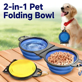 Collapsible Double Travel Bowl 1