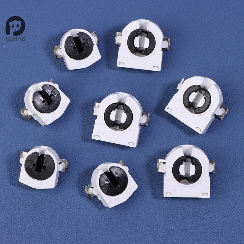 5Pcs T5 T8 Fluorescent Light Holder G5 G13 Base Non-Shunted Heat-Resistant Lamp Socket AC 500V 2A for LED Fluorescent Light Tube