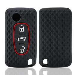 Premium Soft Silicone Car Key Case Cover (3Button)