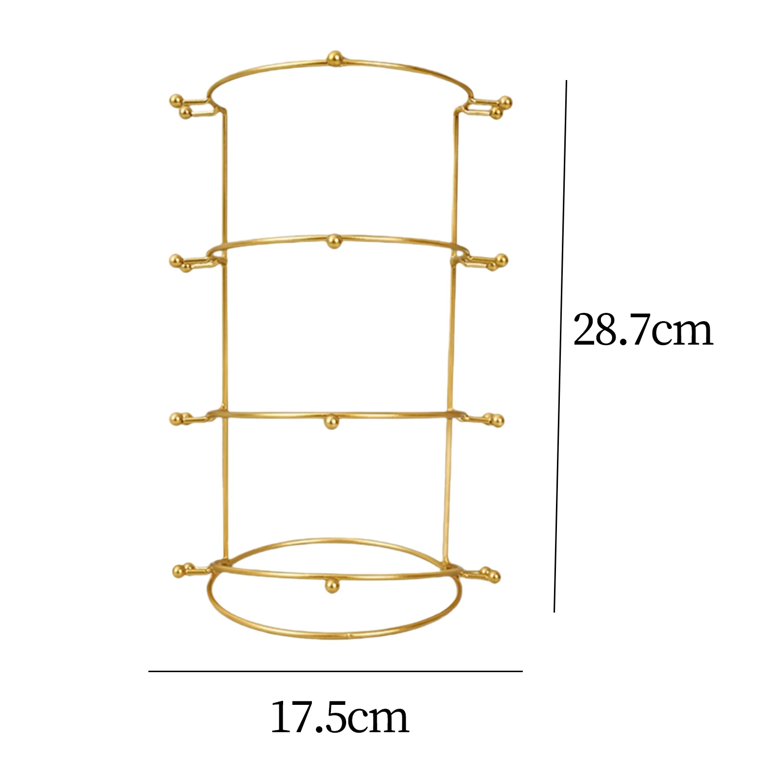 Présentoir à Diadèmes 3 Niveaux – Support Bijoux, Serre-têtes, Couronnes – Métal Robuste, élégant – Pour Coiffeuse, Magasin, Mariage
