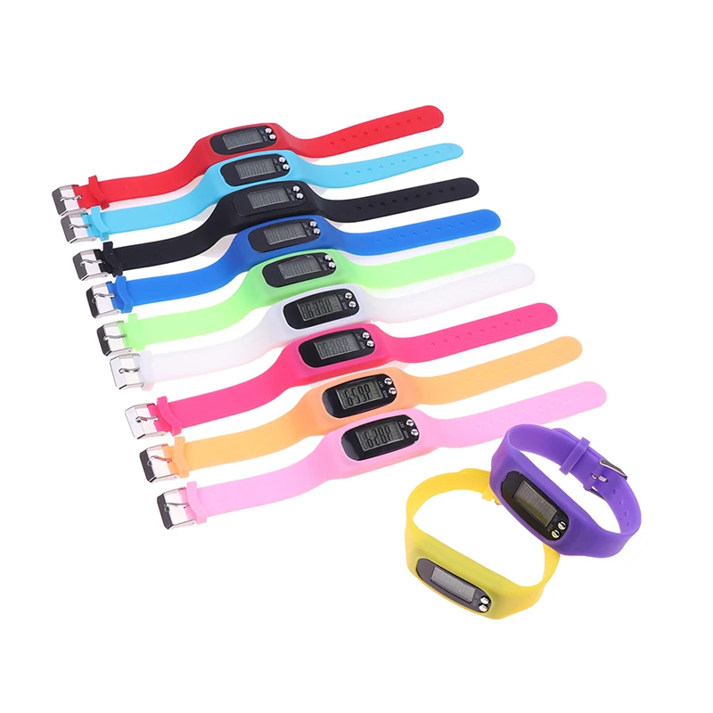 Sports Pedometer Running Step Counter Walking Distance Calorie Counter Pedometer Digital Tracker LCD Fitness Watch Bracelet For 3d pedometer