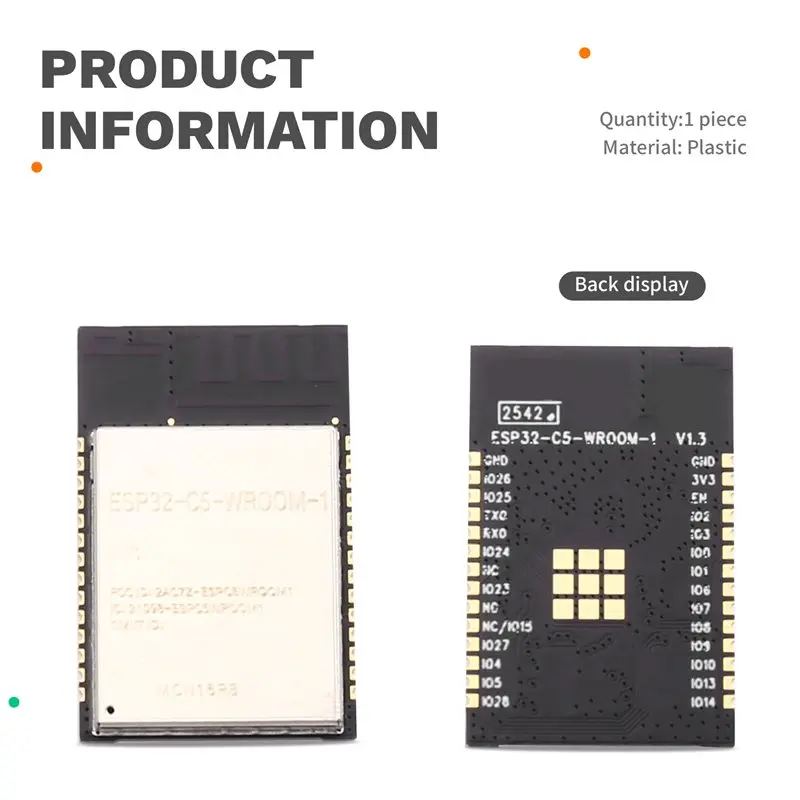 【SUPERDEALS】ESP32-C5-WROOM-1 ESP32-C5-N16R8 시리즈 모듈 범용 2.4 및 5GHz 듀얼 밴드 Wi-Fi 6+BLE 5 컴팩트 모듈