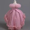 Shiny Toddler Little Girls Ruffled High-Low Wedding Flower Girl Birthday Party Graduation Ceremony Pageant Holiday Easter Dress 3