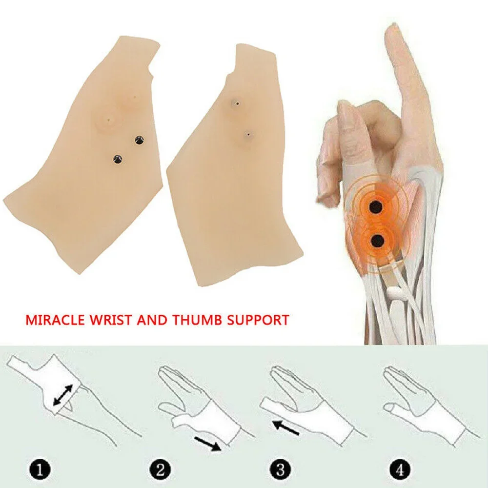 Wrist Brace Wrist Guard Wrist Support Wrist Support Band 1PC Magnetic Therapy Wrist Hand Thumb Brace Support Weight Lifting Silicone Gel Carpal tunnel wristband For Sports Protection