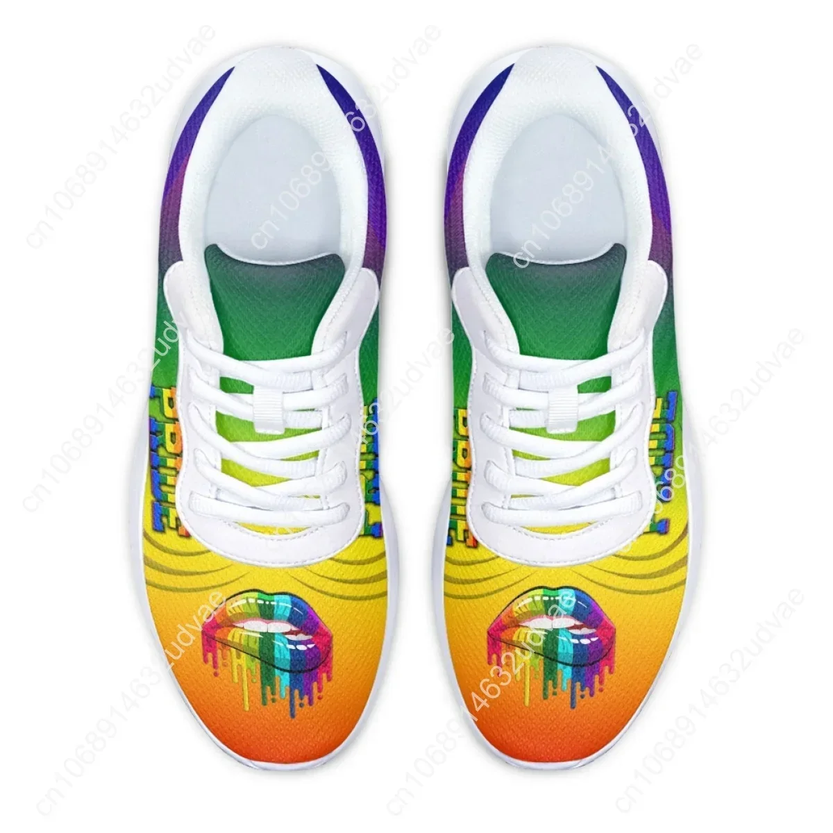 Fashion Pride Pattern Design for Women Home Yoga Fitness Shoe Cozy Shock Absorbing Wear-Resistant Ladies Outdoor Sneakers