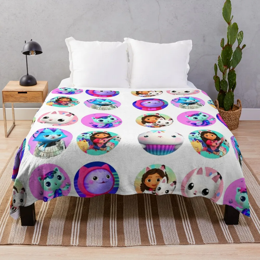 

Gabbys, наклейка для кукольного домика-kds, наклейка с котом, вязаное одеяло, flannels