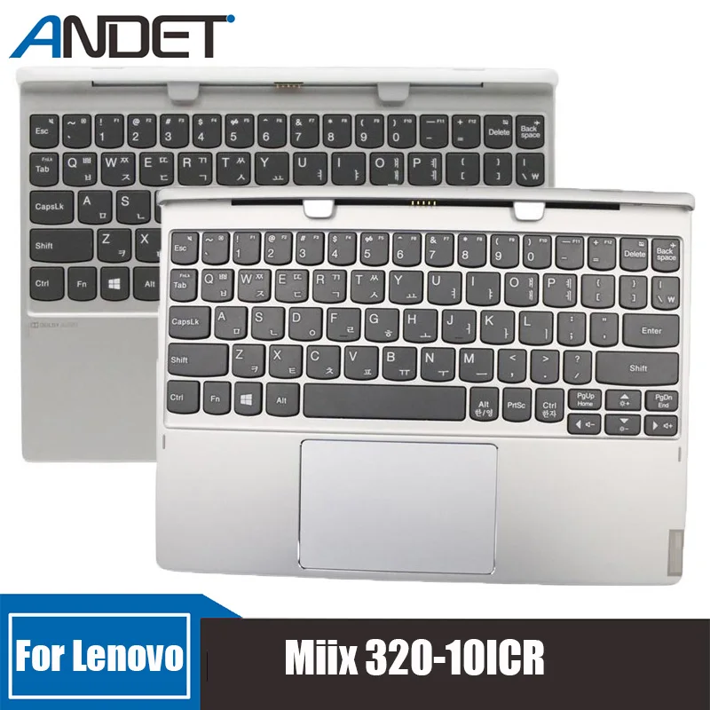 

New Original For Lenovo Miix 320-10ICR Silver Portable External Docking Korean Keyboard Table Palmrest Upper Case 5N20P20565
