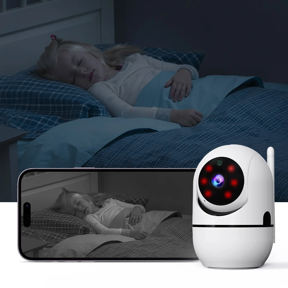 360° Smart Home Security Camera PTZ 2K 1620P AI Detection Night Vision Automatic Tracking Security Surveillance Baby Monitor 4
