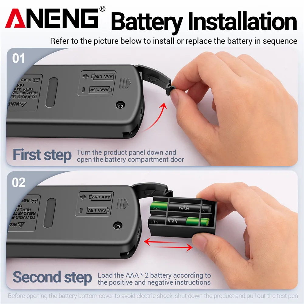 ANENG PN106 Clamp Meter Multimeter AC/DC Voltage Current Resistance Capacitor NCV Induction True RMS Electrician Meter Test Tool