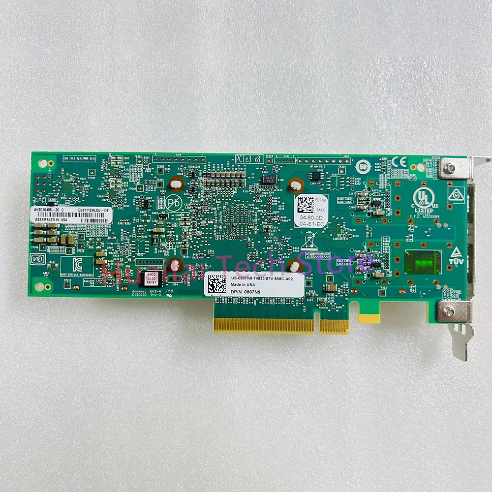 For DELL Ten Gigabit Dual-port Optical Fiber Network Adapter QL41112HLCU-DE 807N9 C5RNH 5252W 6 For DELL Ten Gigabit Dual-port Optical Fiber Network Adapter QL41112HLCU-DE 807N9 C5RNH 5252W - Image 5