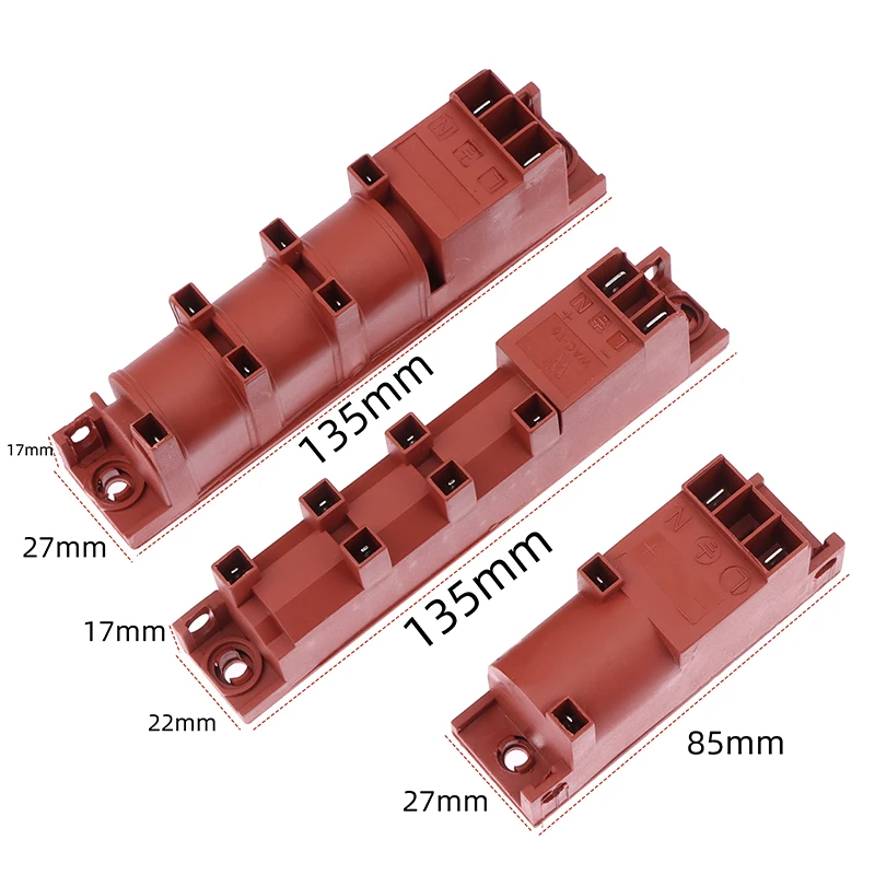 DIY Accessories 110-240V Embedded Gas Stove Multi Head Ac Pulse Igniter 2/6 Terminal Connections Safe Tool Gas Stove Igniter 1PC