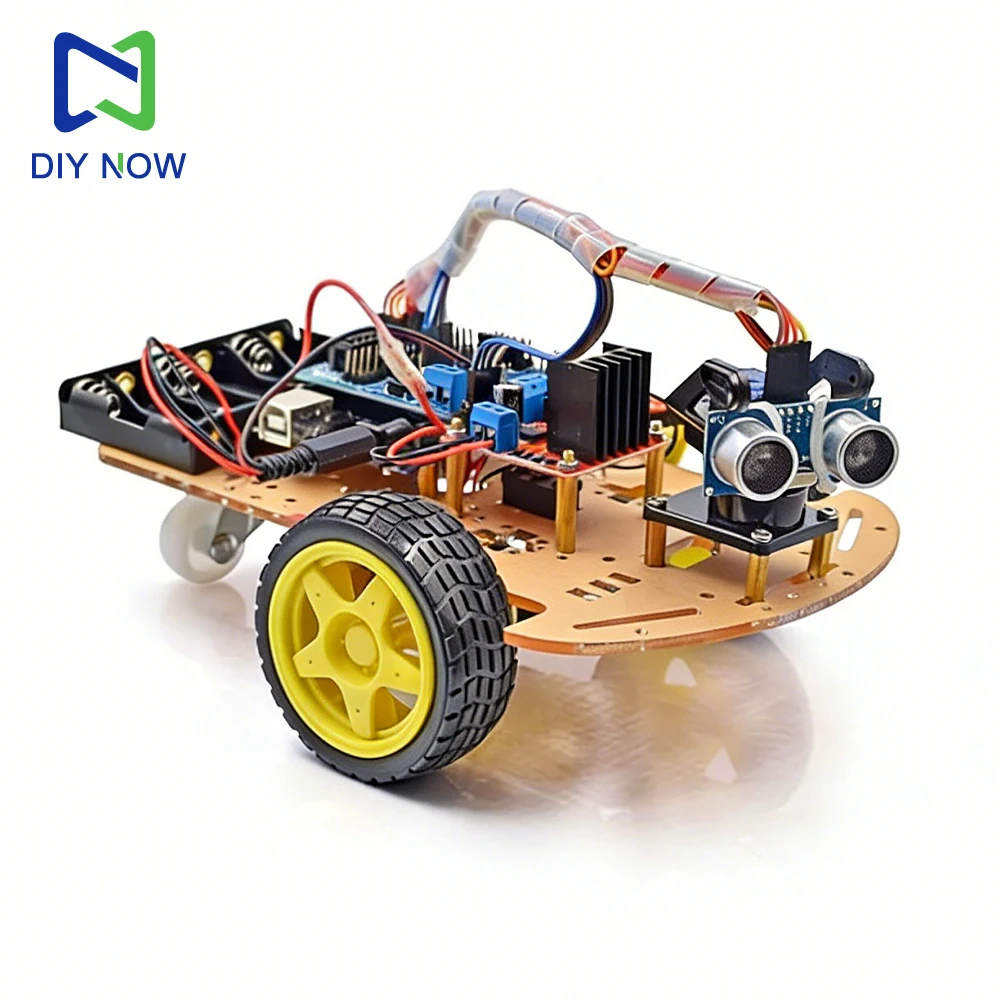 Auto con Sistema di Evitamento Ostacoli a Ultrasuoni, Kit Auto Intelligente Fai-da-Te, Kit Robot Programmabile con Telecomando Compatibile con Arduino