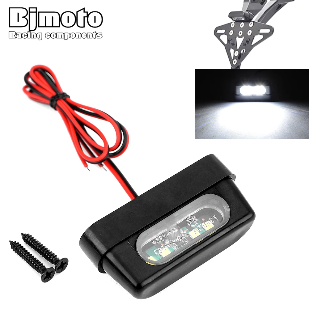 

4 LED Motorcycle Universal Tail Brake Rear License Plate Light with Emark 12V For Kawasaki Yamaha Honda DUCATI Aprilia