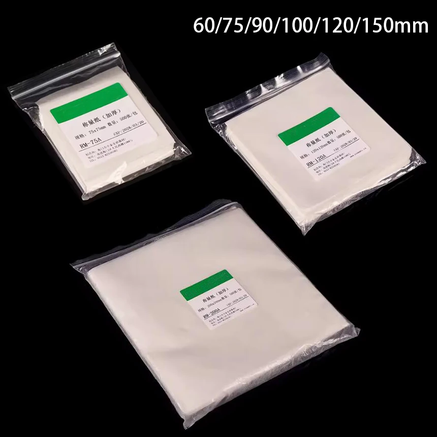 60/75/90/100/120/150mm 0.02/0.06mm Thickness Laboratory Balance Scale Packing Pad Tracing Coated Fine Weighing Paper