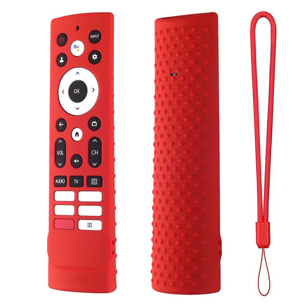 Controller Skin Shockproof TV Remote Control Case Cover with Removal Lanyard for Hisense Voice ERF3V90H silicone remote case silicone remote cover silicone remote sleeve remote controller cover silicone case protector