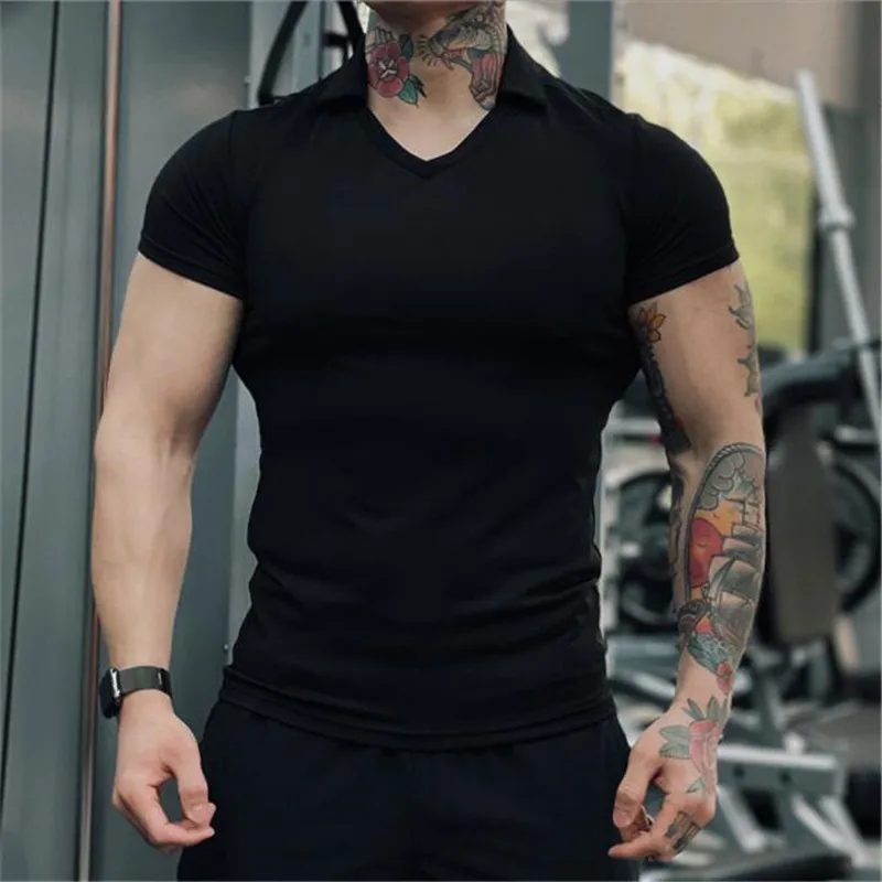 

2022 men's polo shirt short sleeve t-shirt summer new men's Lapel Loose Large Size Half Sleeve T-shirt Top Men's Clothing