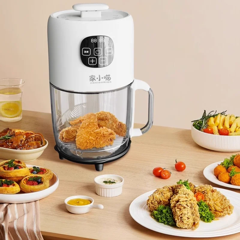 Transparent Air Fryer 2L 700W Home Smart Panoramic View Oil-free Mini Fryer Visual фритюрница Freidora De Aire Air Frit&ouml;z