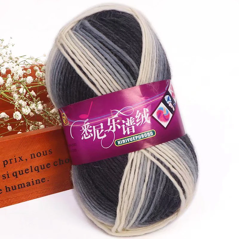Duan Dyed Acrylic Wool Yarn Four Strand DIY Woven Knitting Sweater Sock Scarf Colorful Crochet Yarn Sewing 3