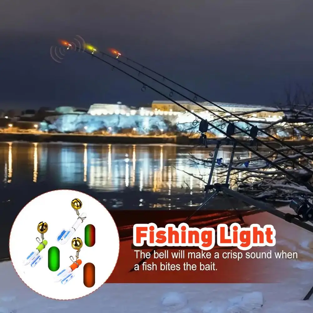 Bell Pole Light Fishing Pole Light Fishing Accessories Raft Light Pole  Electronic Sea Light Pole General Rock Night Fishing X4X8